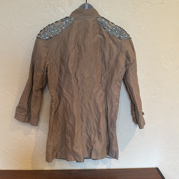 GRYPHON New York embellished crinkled linen jacket - Picture 6 of 7